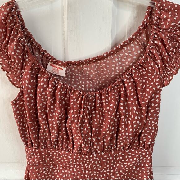 Showpo Raleigh Polka Dot Sweetheart Dusty Rose Mini Dress, Size 2 - Picture 4 of 8